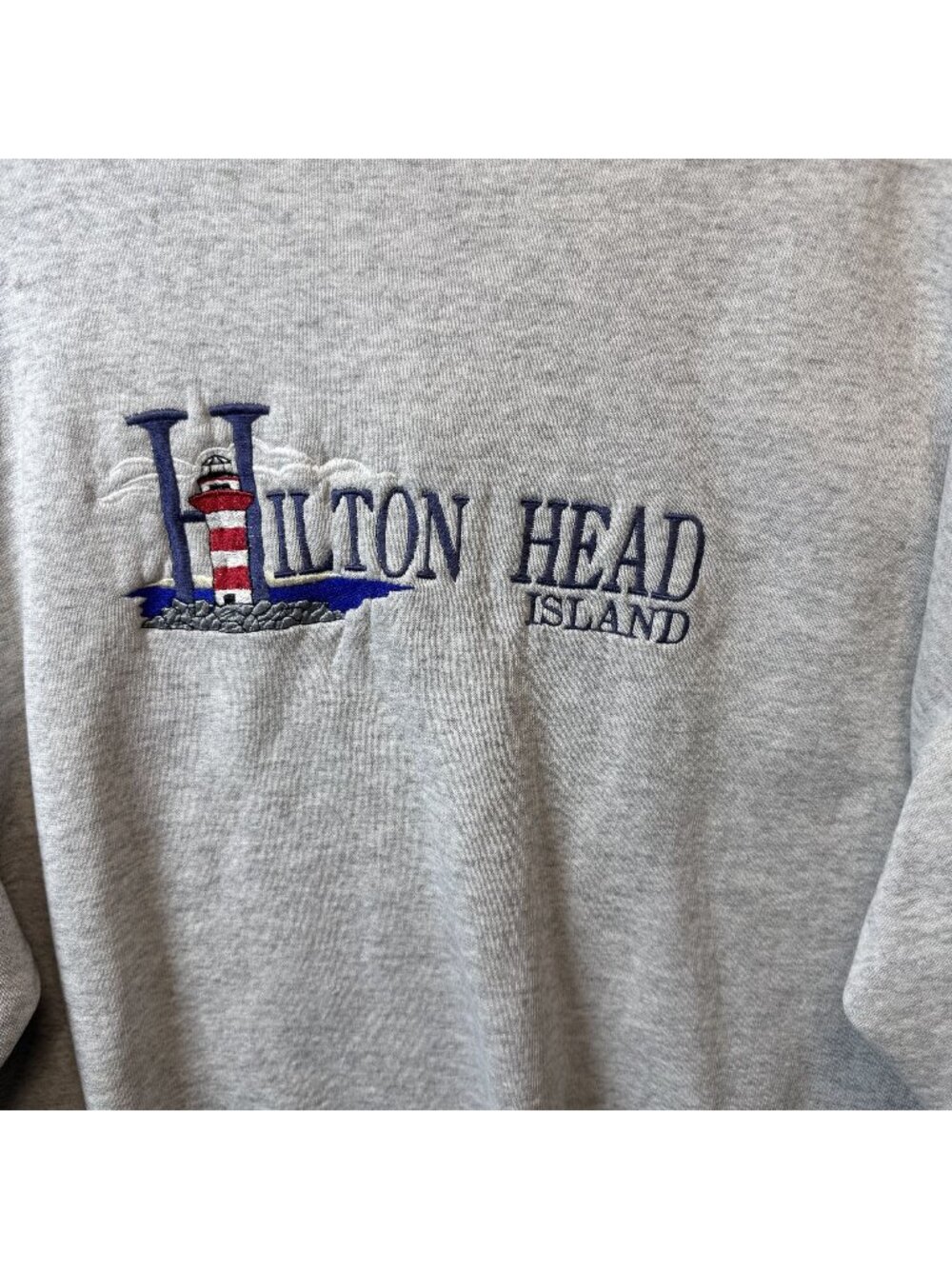 Vintage Hilton Head Island Gray Crewneck Sweatshirt XL FOTL 50/50 Blend